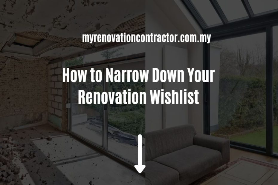 How to Narrow Down Your Renovation Wishlist